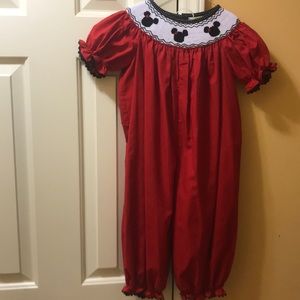 Disney Smocked Girls Bubble suit